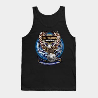 Finders Keepers First Lunar Landing USA 50 Years 1969-2009 Eagle Has Landed Patriotic American Moon Mission Commemorative Shirt Tank Top